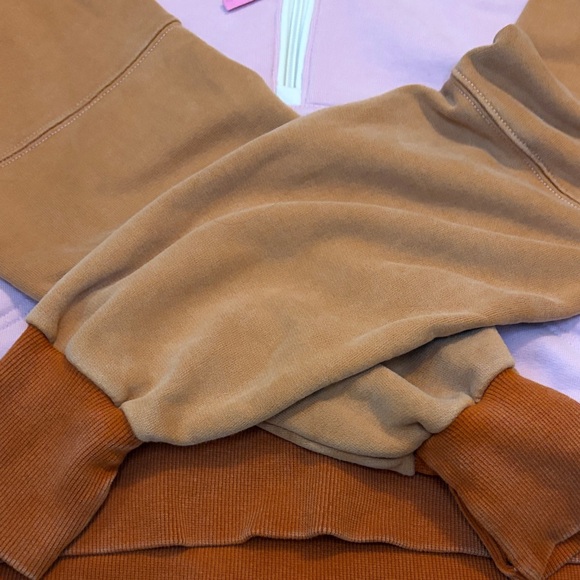 Aerie Pink and Brown Zip up sweatshirt - Picture 4 of 7